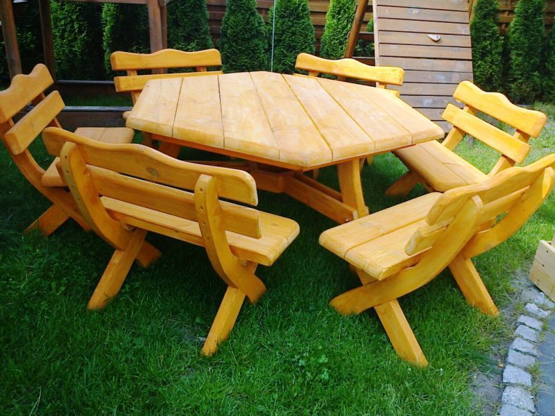Meble ogrodowe barowe drewniane z drewna. Transport 200 ZŁ
