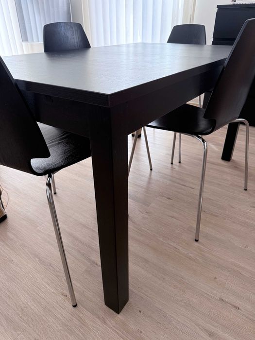 IKEA Mesa "Bjursta" + Cadeiras "Vilmar"64552854520450120