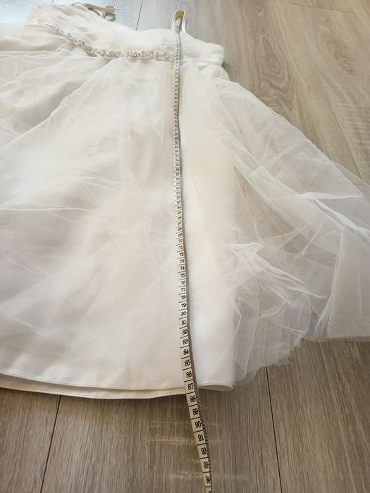 Elegancka sukienka damska biała tiulowa Lilly rozmiar L 40