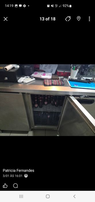 Mesas de inox e fogão