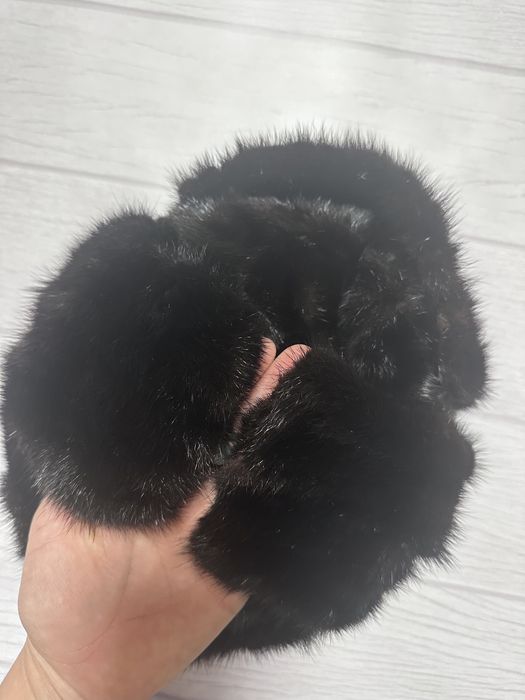 Шапка зимова норкова з кусочків