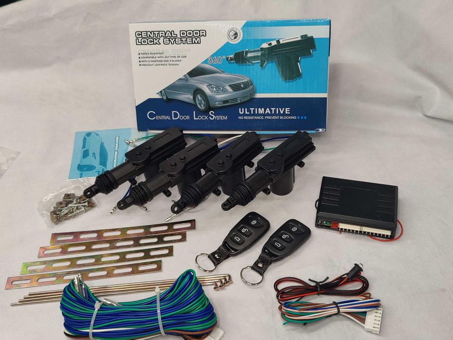 Alarme carro com controlo do fecho central com 4 Pistolas + 2 comandos