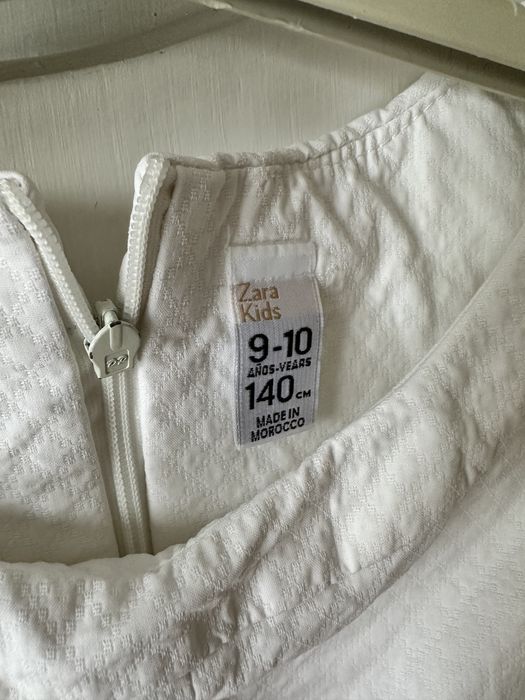 Sukienka biala z kieszeniami 140 zara