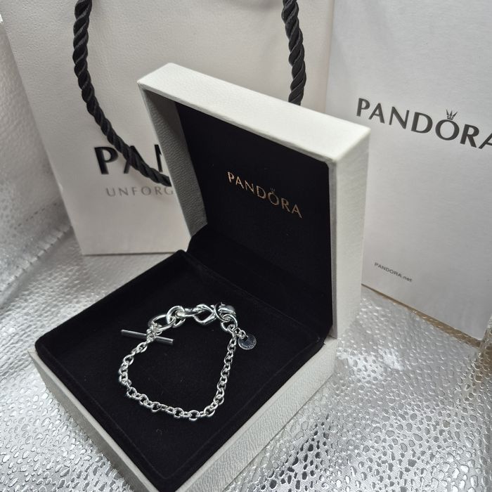 Pulseira Pandora Knotted Heart T-Bar 19 cm