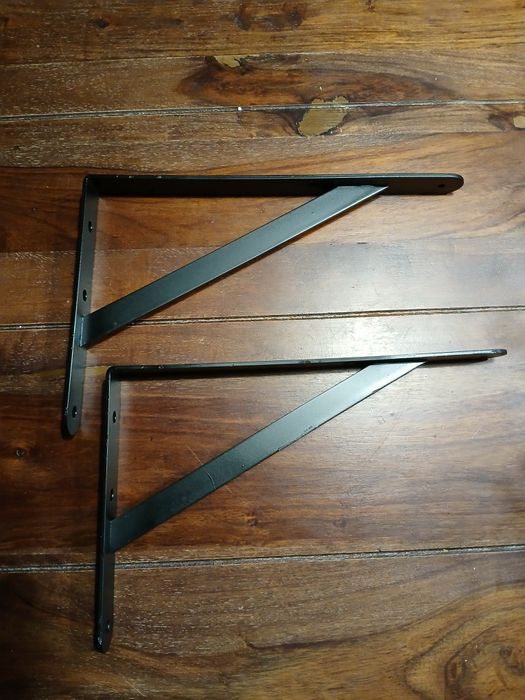 Czarny wspornik pod polke 200x300 metalowy