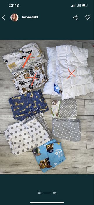 4 szt Posciele dziecięce 120x90