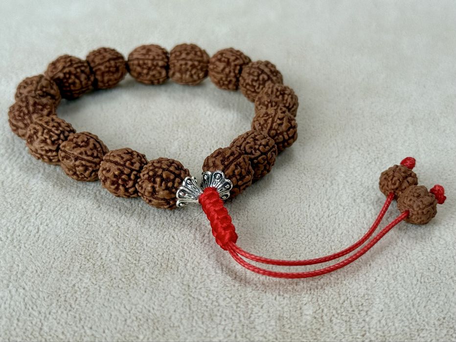 Bransoletka Mala z Rudrakshy 5 Mukhi rozmiar 17,5-24cm