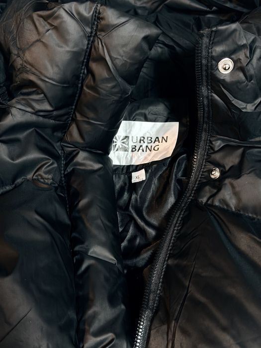 Курточка пуфер чорна XL