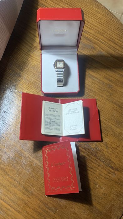 Relogio CARTIER SANTOS original(com gatantia e documentos) aço e ouro  1993