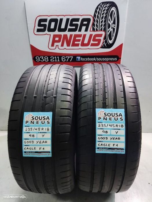 2 pneus semi novos 235-45r18 good year - oferta dos portes