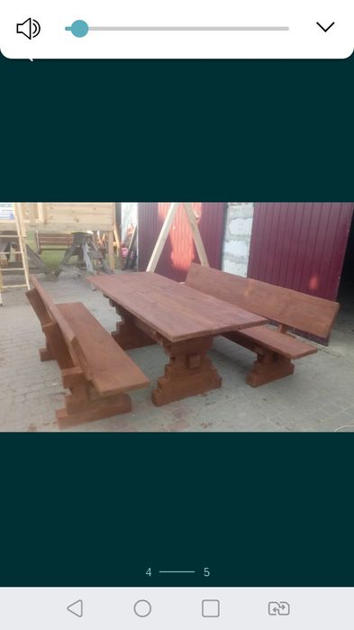 Meble ogrodowe, stół ogrodowy, ławka ogrodowa