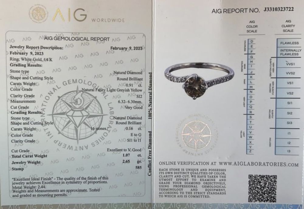 Anel ouro com diamantes