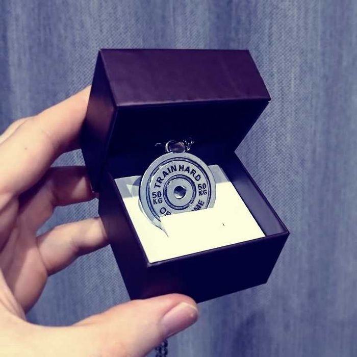 Кулон блин от штанги TRAIN HARD OR GO HOME