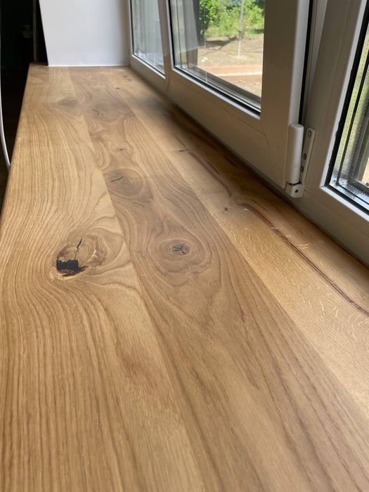 Підвіконня деревʼяні, масив дуб бук ясен, внутрішні, меблевий щит