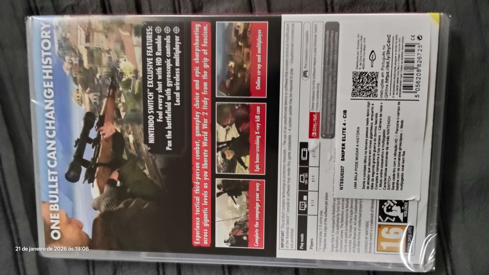 Sniper elite 4 para switch