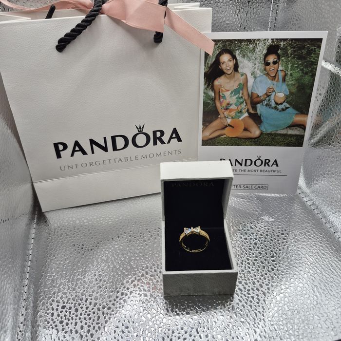 Anel Pandora Laço dourado