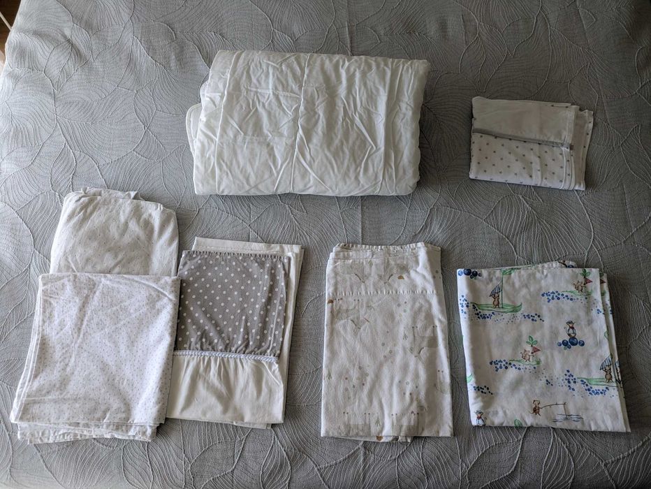 Cama berço ikea SMÅGÖRA branco + colchão + lençois + edredão