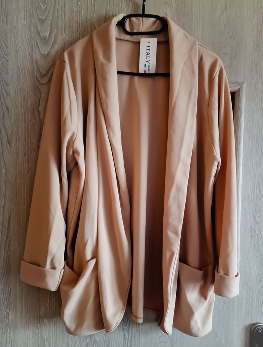 Włoska Marynarka Karmel plus size