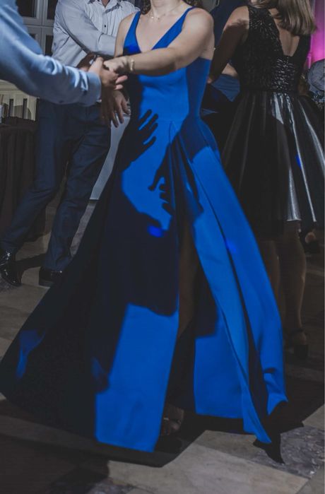 Suknia chabrowa długa balowa/wieczorowa/weselna