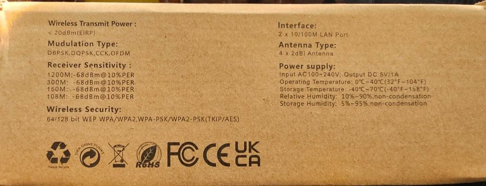 WiFi повторитель Точка доступа 6 антенн WiFi6 2.4G