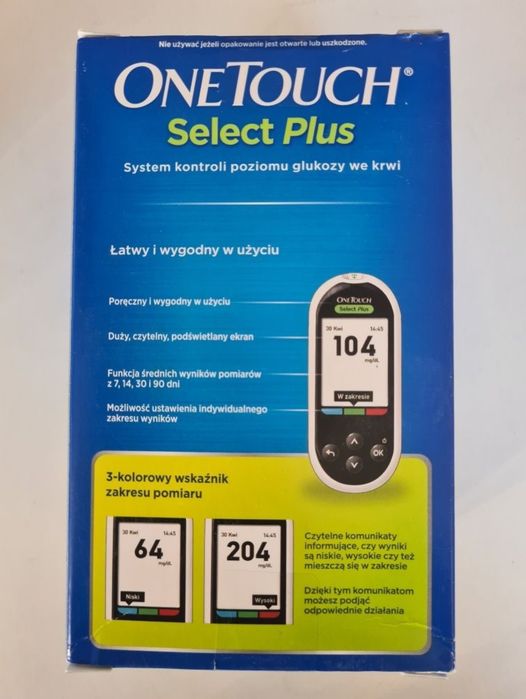 Nowy Elektroniczny Glukometr One Touch Select plus CERA-check Viva che