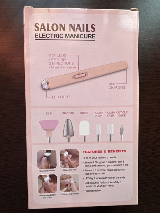 Zestaw do manicure, nowy, elektryczny