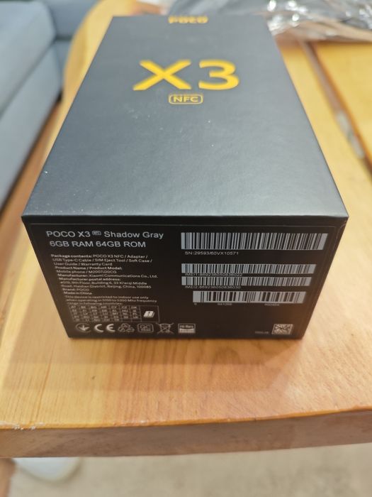 Telefon POCO X3 NFC + ładowarka