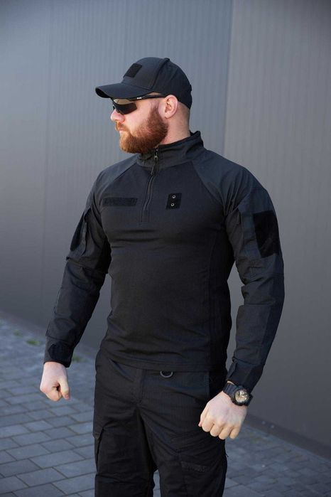 Убакс для Поліції Тактична військова бойова сорочка Military Чорна