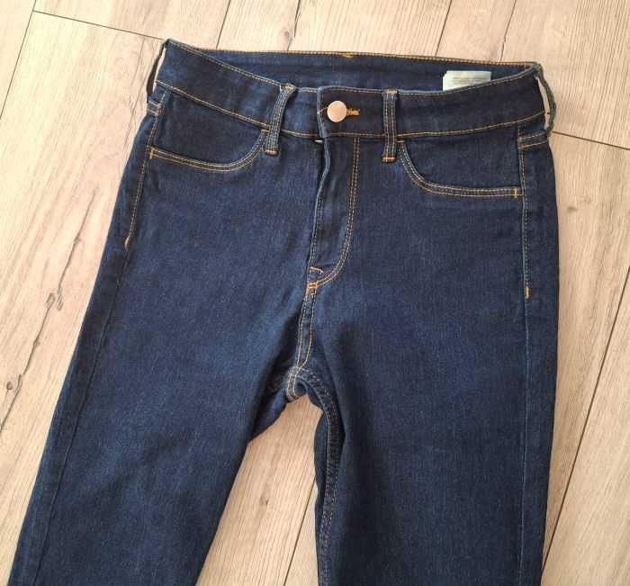 jeansy skinny regular weist rozm 27 rozciagliwe kolor stan bdb H&M