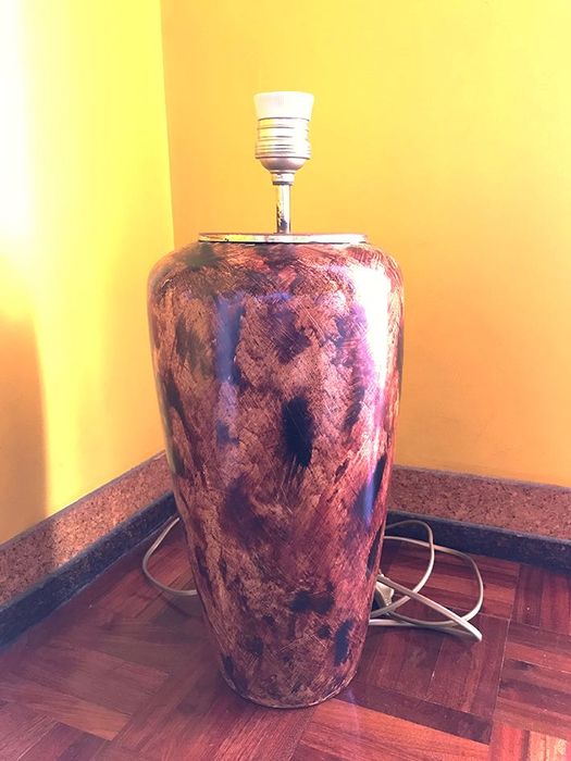 Candeeiro, jarra de cerâmica, electrificada64861344006657121