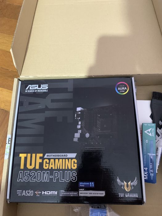 Комплект asus tuf gaming a520m-plus II rayzen 5 3600 ram 32gb adata