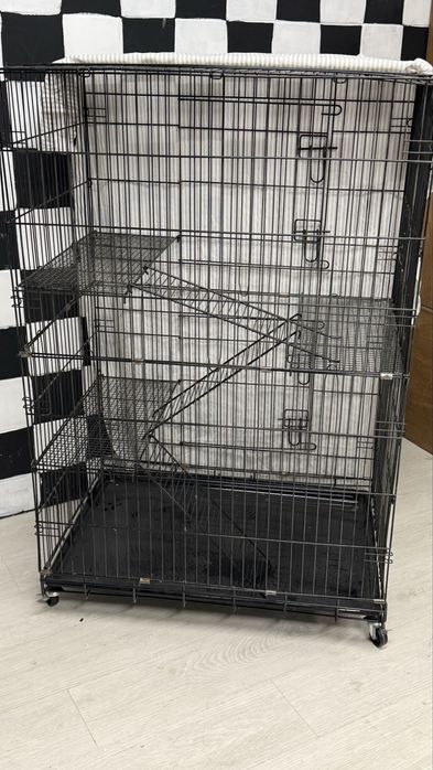 Gaiola grande com rodas para furão, chinchila, gatos ou roedores (140 cm)