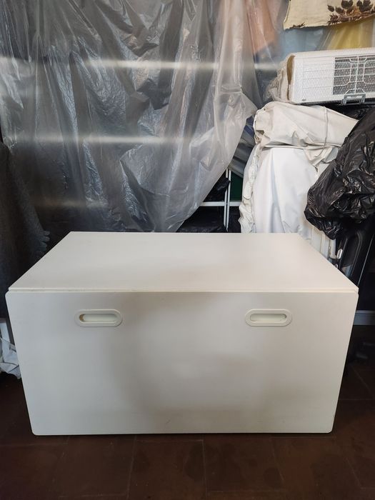 Bau para arrumação branco dimensões  49x90x51 cm