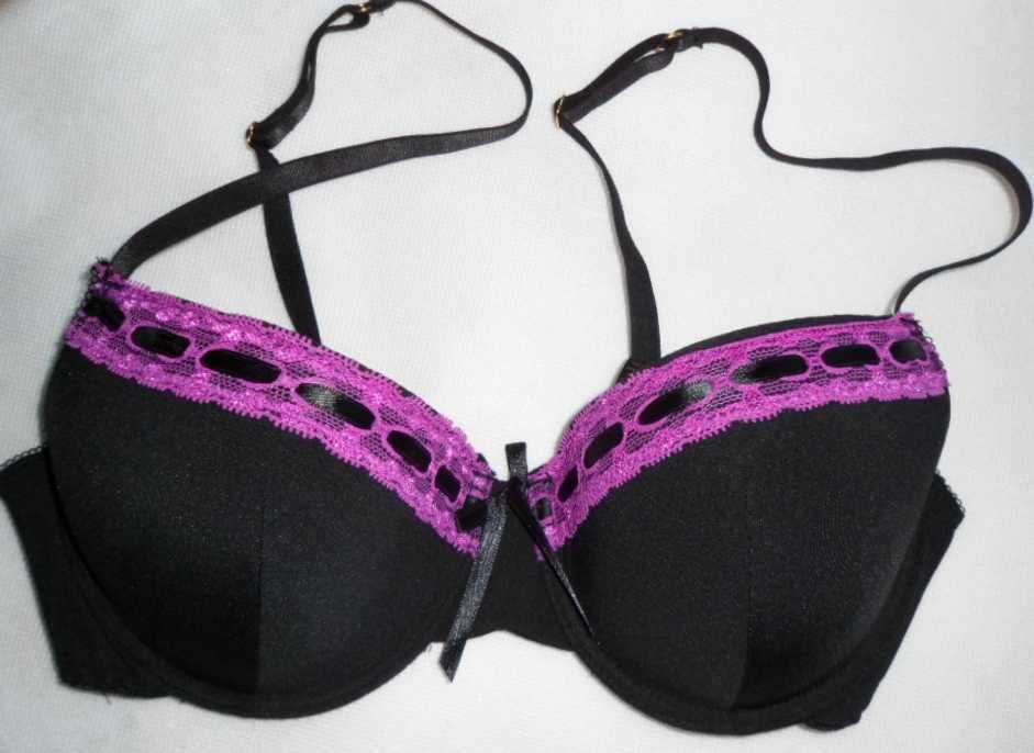 Biustonosz Baci Lingerie r. 70A fioletowo/czarny