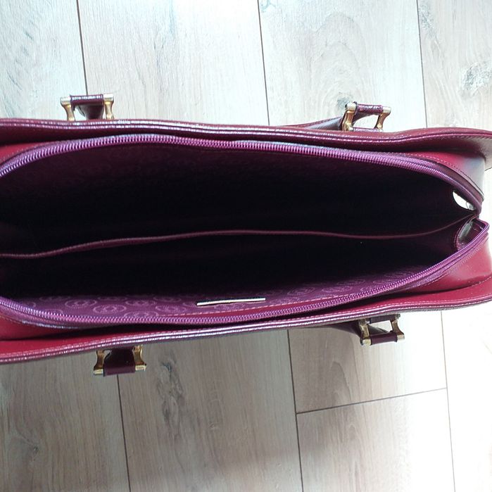 PREMIUM MUST DE CARTIER VINTAGE oryginalna skóra naturalna torebka A4