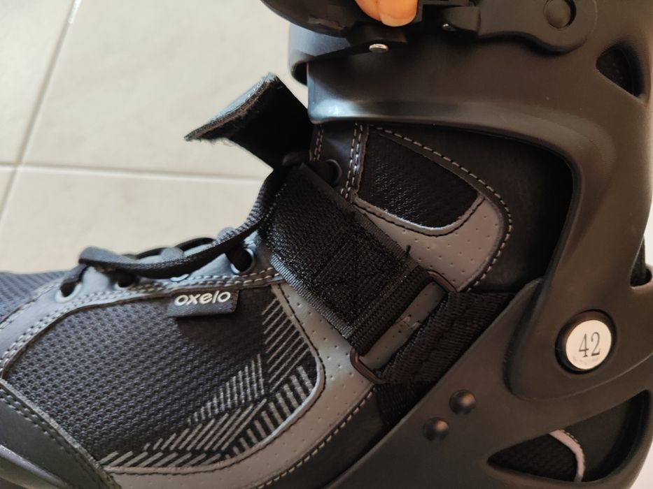Patins em linha oxelo pretos tamanho 42