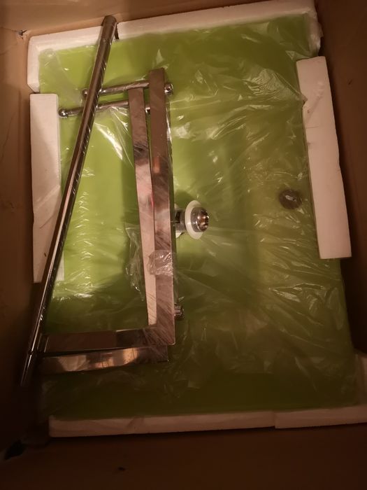 Lavatório tampo e suporte 60cm +espelho424494539913963524