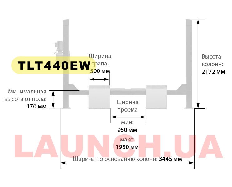 Подъемник для СТО автомобильный четырехстоечный TLT 440XW LAUNCH