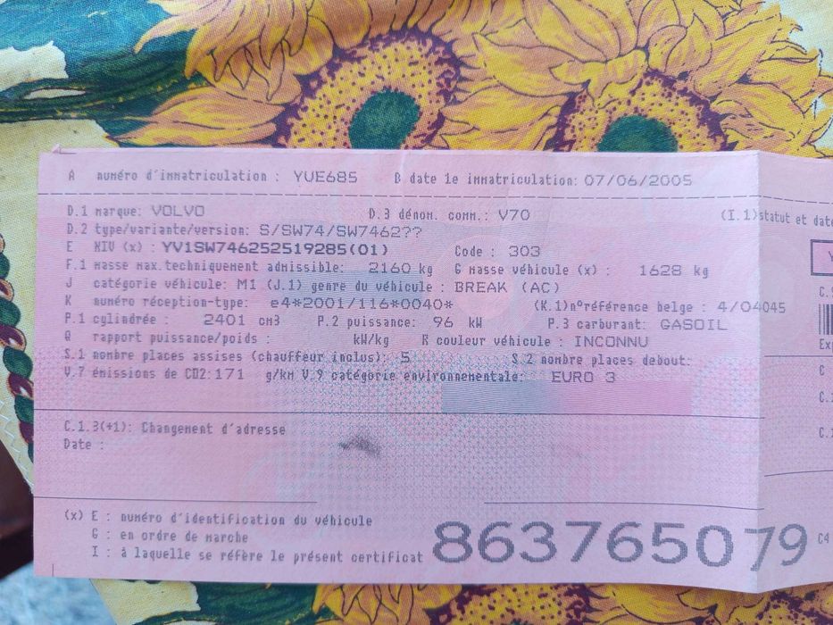 vendo carrinha Volvo V70 como nova 108.000km, para peças ou legalizar