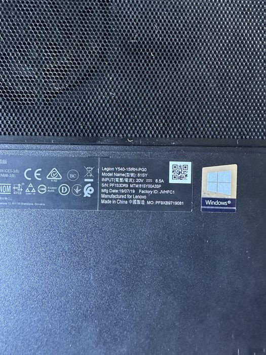 Laptop Lenovo Legion Y540