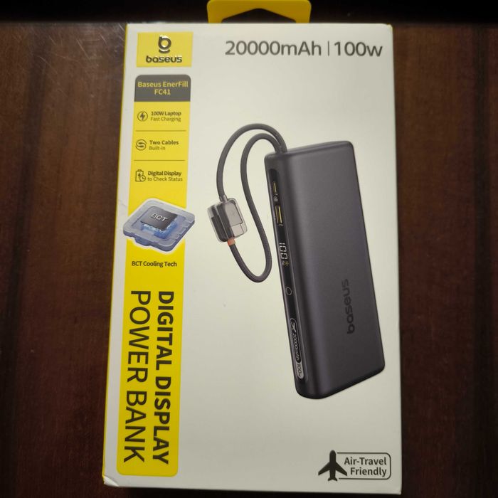 НОВЫЙ Power Bank Baseus 20000 мАч 100 Вт для зарядки ноутбука телефона