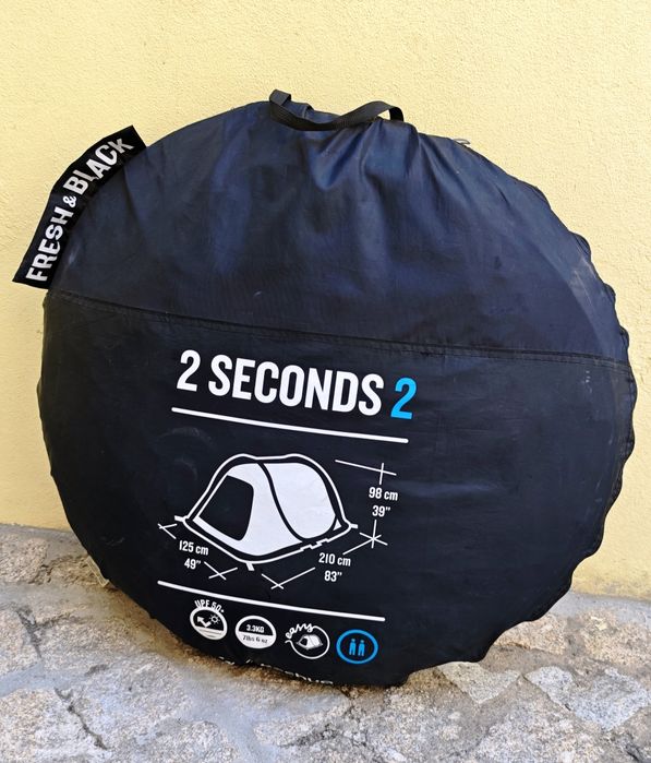 Tenda de Campismo - 2 SECONDS - 2 pessoas - Fresh & Black