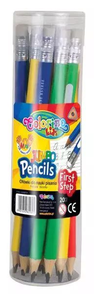 Ołówek trójkątny z gumką Jumbo do nauki pisania p20 tuba Colorino Kids 55888    cena za 1 sztukę. Patio