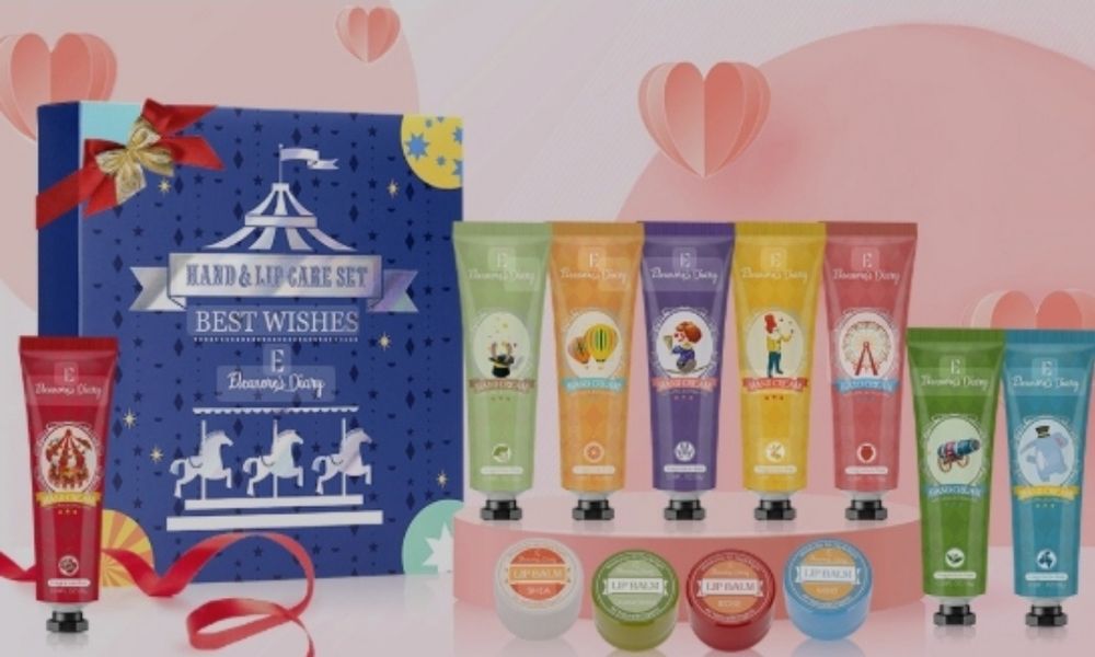 Zestaw kremu do rąk i balsamy do ust Eleanore's Diary nawilżający i r