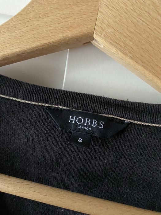 Jedwabny sweter na guziki krótki kardigan w kwiaty Hobbs