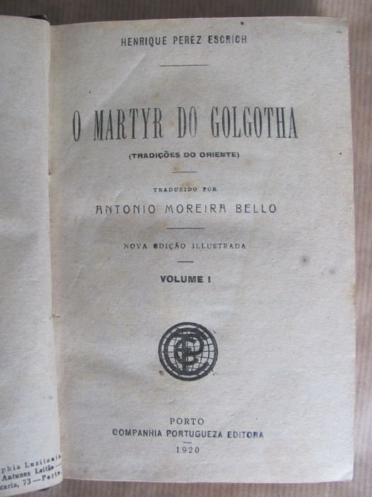 O Mártyr do Golgotha de Henrique Perez Escrich