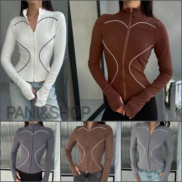 ‼️Термо лонгслив на блискавці. ОПТ та роздріб. Розм: 42,44,46