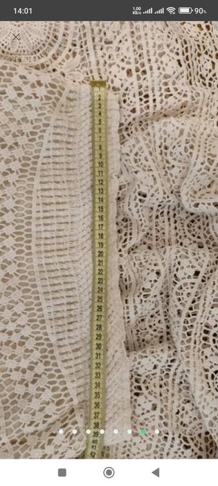 Ажурна льняная спідниця у стилі бохо