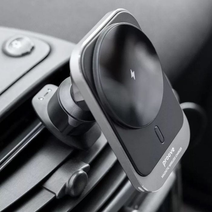 Автомобільний тримач з Бездротовим ЗП Proove Square Magnetic Pro 15W
