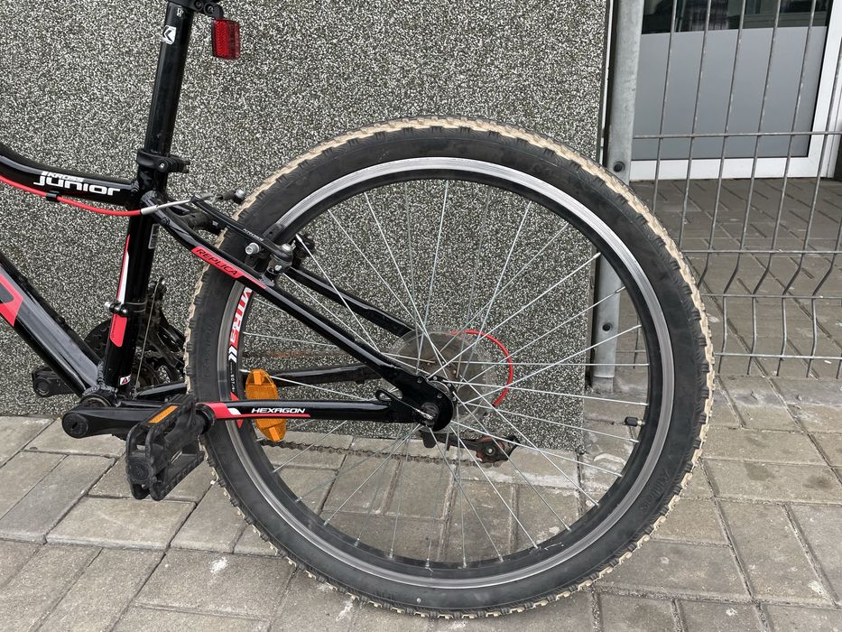 Rower czarno-czerwony kross hexagon